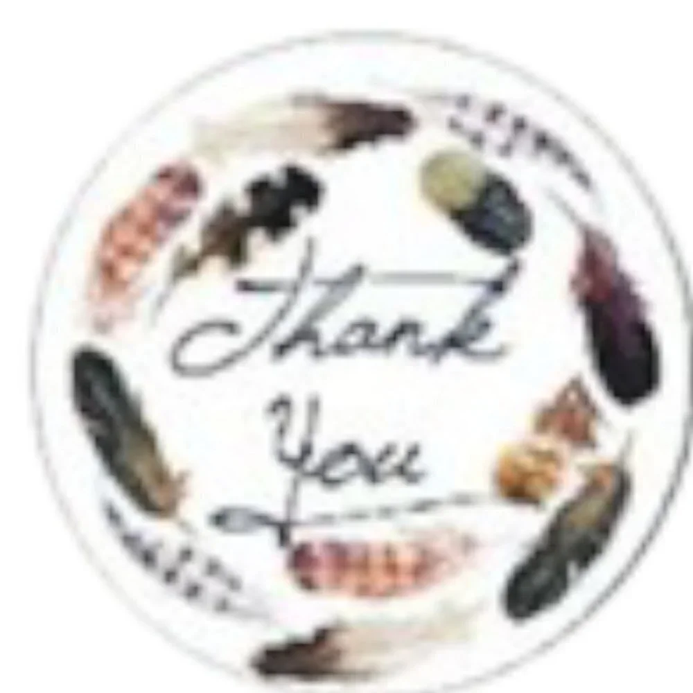 500 Floral Multicolor Thank You Stickers 1